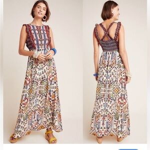 Anthropologie Multicolor Maxi Dress